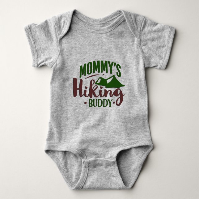 Body Para Bebê Mamãe Hiking Buddy (Frente)