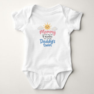 Body Para Bebê Mamãe Me Carregou por 9 Meses Bebê Gêmeo do Papai