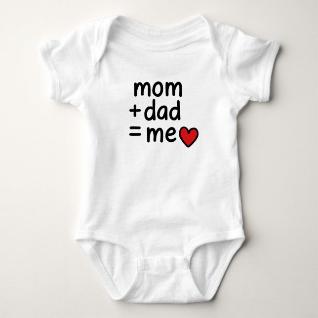 Body Para Bebê Mamãe + Papai = Eu  (Frente)