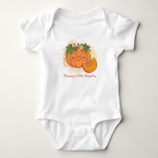 Body Para Bebê Mamãe Pequena Abóbora Custom Lindo Óculos Outono B