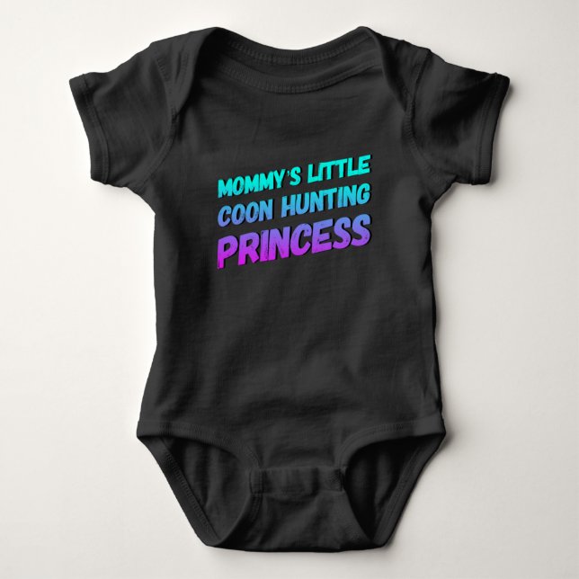Body Para Bebê Mamãe Pequena Lua caçando Princesa Bebê Roupa (Frente)