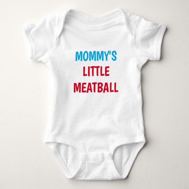 Body Para Bebê Mamãe Pequeno Meatball (Frente)
