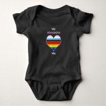 Mamãe Rainbow Heart Baby Bodyfit