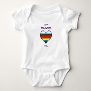 Body Para Bebê Mamãe Rainbow Heart Baby Bodyfit