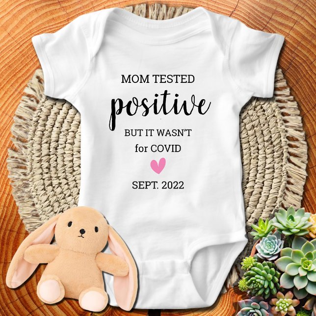 Body Para Bebê Mamãe testou positivamente e não foi para costume  (Criador carregado)