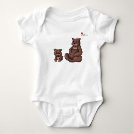 Body Para Bebê Mamãe Urso e Cubo Bebê Roupa