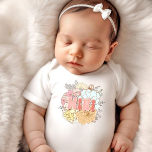 Body Para Bebê Mamães e Mini Flores Retro