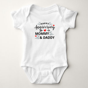 Body Para Bebê Mamães e Pais de Feliz Aniversário Personalizados