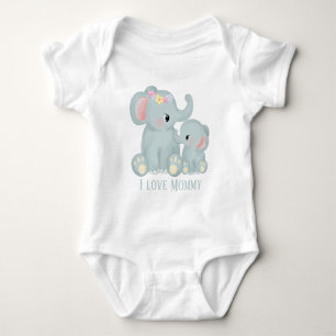 Body Para Bebê Mamães unisex bonitinhas adoram adicionar elefant