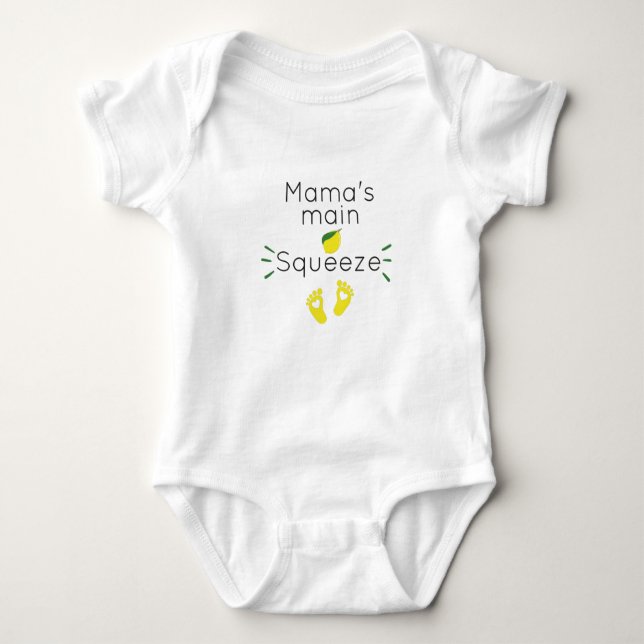 Body Para Bebê Mama's Main Squeeze,Baby gift Baby for New Mom (Frente)