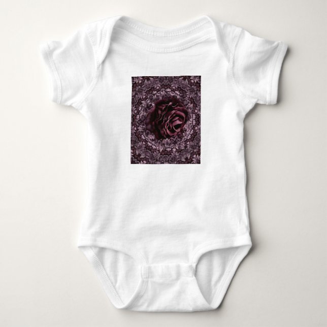 Body Para Bebê Mandala de Rosa  (Frente)