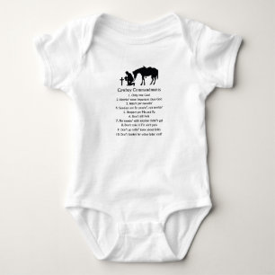 Body Para Bebê Mandamentos do vaqueiro