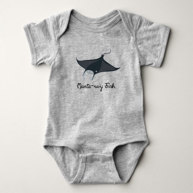 Body Para Bebê Manta Ray Fish (Frente)