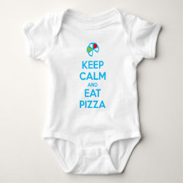 Body Para Bebê Mantenha a Calma e Coma Pizza 1