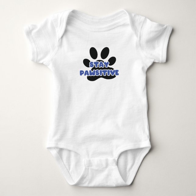 Body Para Bebê Mantenha-Se Pawsivel E Engraçada (Frente)