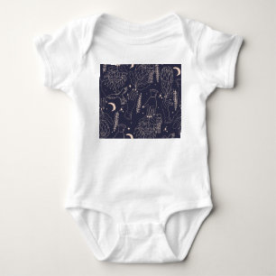 Body Para Bebê Mãos e Aves Vintage: Padrão Artístico