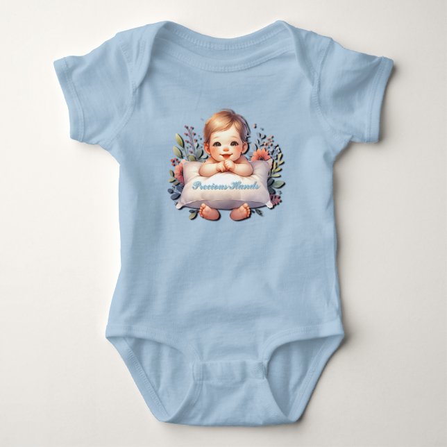 Body Para Bebê Mãos Preciosas Menino (Frente)