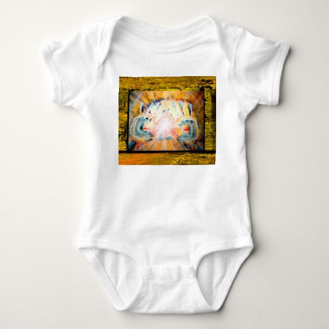 Body Para Bebê Mãos que Curam (Frente)