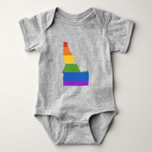 Body Para Bebê Mapa de Gay dos EUA Estado de Idaho