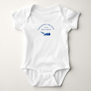 Body Para Bebê mapa personalizado de Lake Arrowhead data de estab