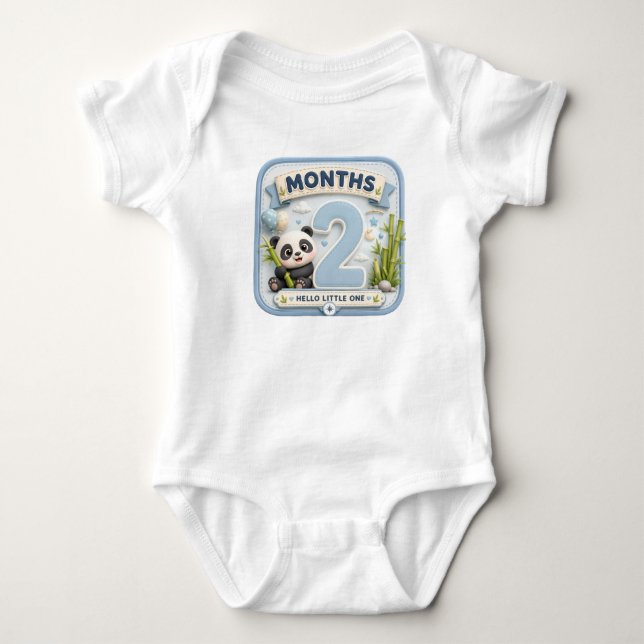Body Para Bebê Marco de Bebê de 2 Meses  (Frente)