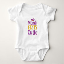Body para Bebê Mardi Gras Cutie