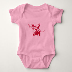 Body Para Bebê Maroon Longhorn Steer com Chapéu de Cowboy