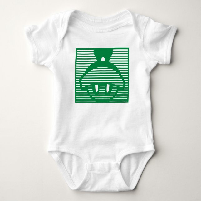 Body Para Bebê MARVIN O Ícone Striped MARTIAN™ (Frente)