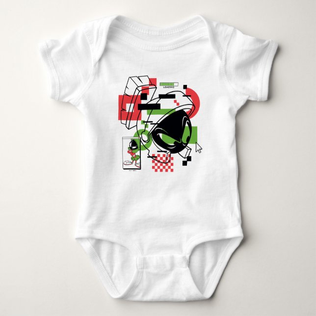 Body Para Bebê MARVIN THE MARTIAN™ Glitch (Frente)