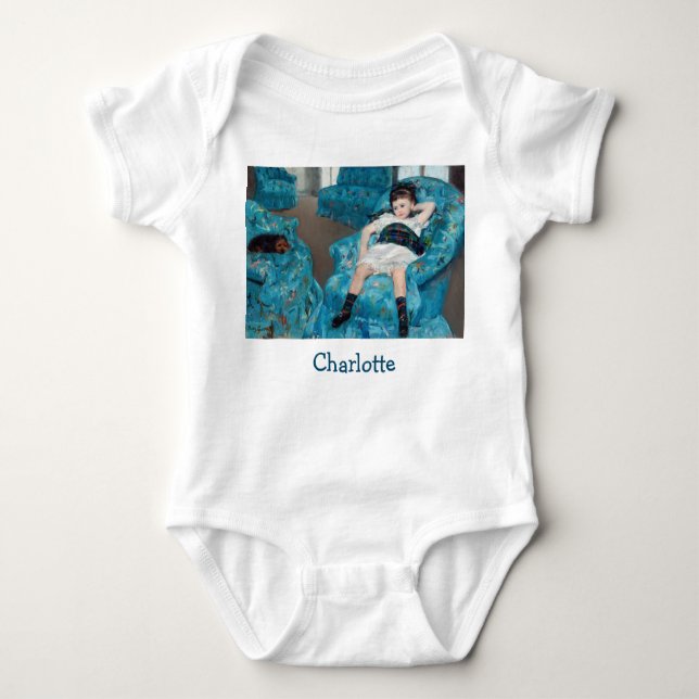 Body Para Bebê Mary Cassatt - Menina em uma Cadeira Azul (Frente)