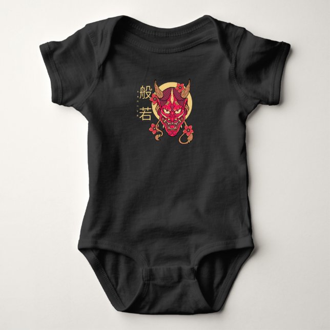 Body Para Bebê Máscara Hannya (Frente)