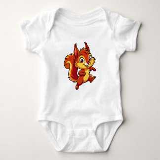 Body Para Bebê Mascote Esquilo Vibrante Cartoon
