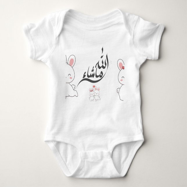 Body Para Bebê MashaAllah Baby Bodysuit  (Frente)