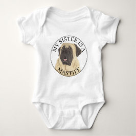 Body Para Bebê Mastiff Dog Big Sister
