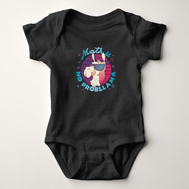 Body Para Bebê Matemática Não É ProbLlama (Frente)