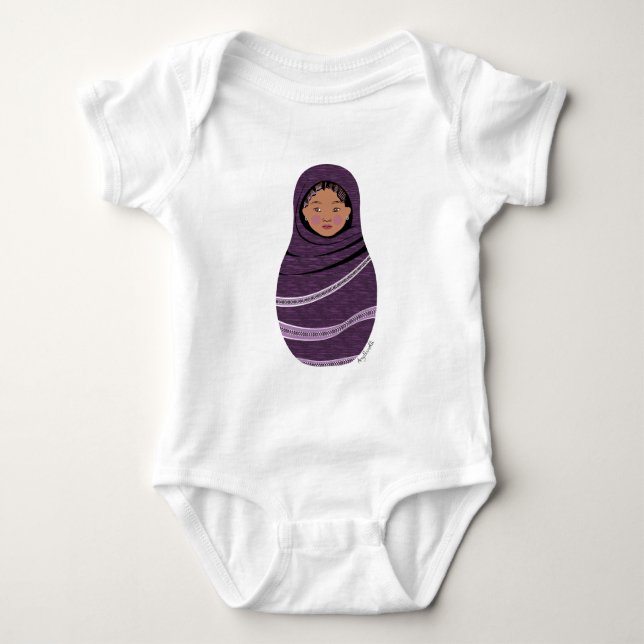 Body Para Bebê Matrioshka Tuareg (Frente)