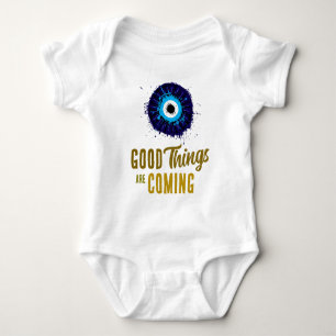 Body Para Bebê Mau Olho Branco