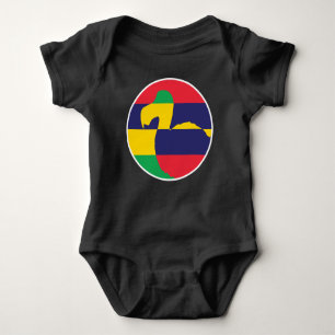 Body Para Bebê Maurícia Dodo Bandeira Nacional Maurícia