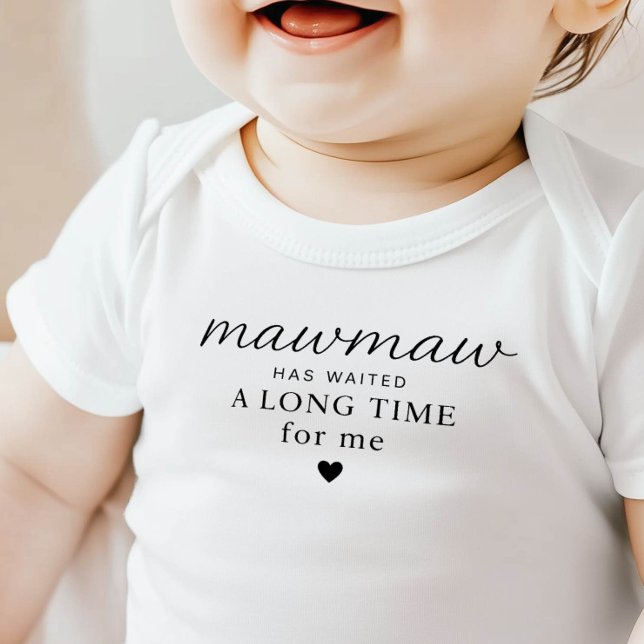 Body Para Bebê Mawmaw Esperou Bodysuit de Bebê de Presente (Criador carregado)