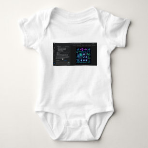 Body Para Bebê Mecânica Quântica Neon Brilho Equação de Schroding