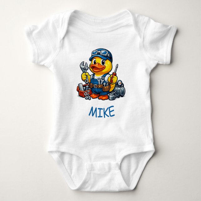 Body Para Bebê Mecânico de Pato de Borracha (Frente)