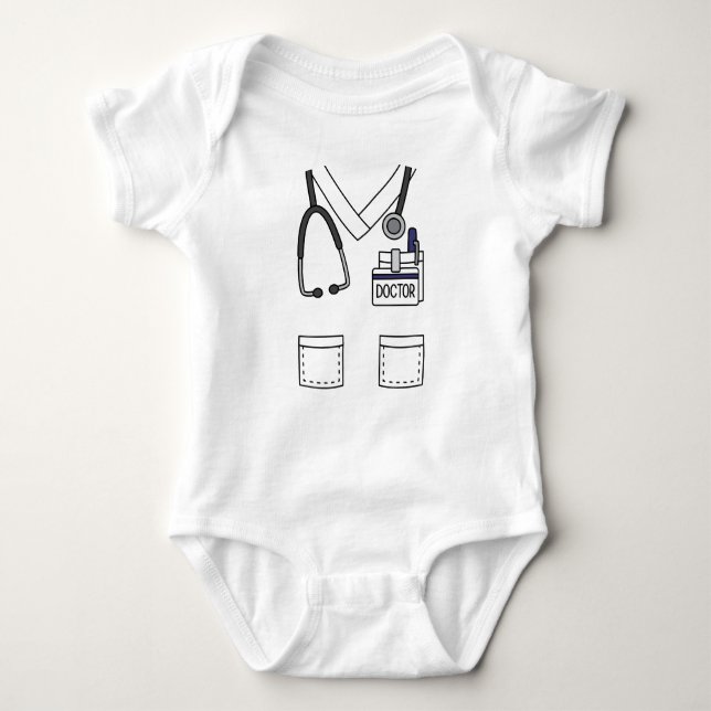 Body Para Bebê Médico Personalizado Scrubs (Frente)