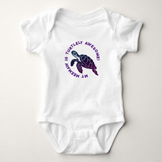 Body Para Bebê MEEMAW de Tartaruga Roxa