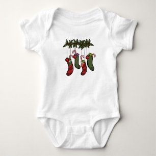 Body Para Bebê Meias prontas para o Natal