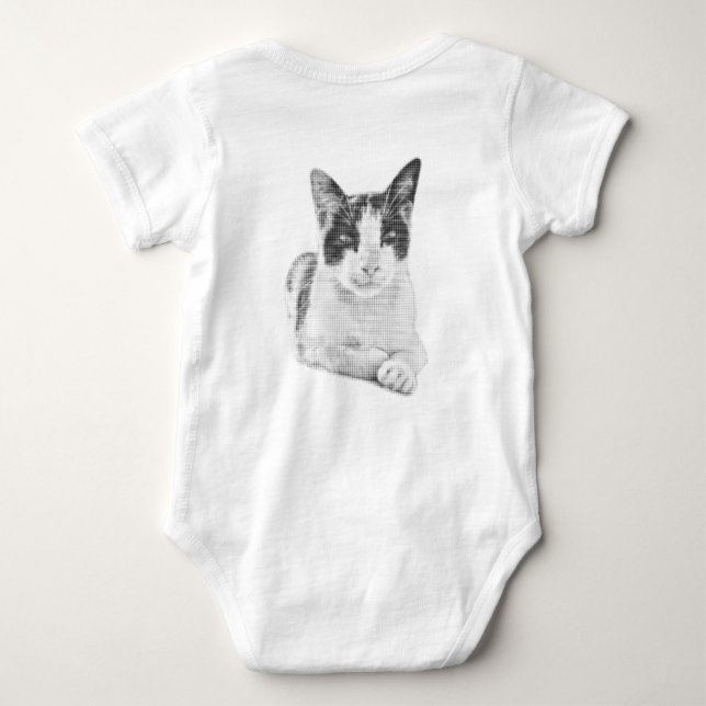 Body Para Bebê Meio-Tom Calico Retrô (Verso)