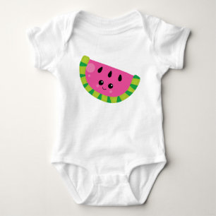 Body Para Bebê Melancia Bebê Kawaii Verão Fruta Grily