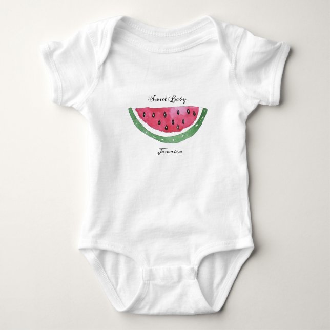Body Para Bebê Melancia Doce Bebê Verão   (Frente)