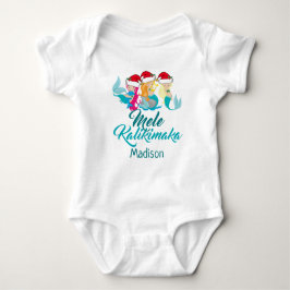 Body Para Bebê Mele Kalikimaka Mermaid Cute Beach Christmas