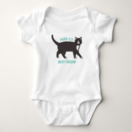Body Para Bebê Melhor Amigo do Tuxedo Branco e Preto
