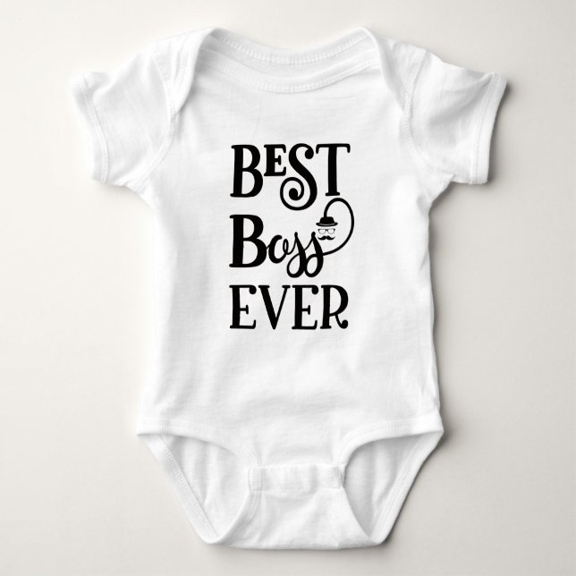 Body Para Bebê Melhor Chefe de Todos os Tempos  (Frente)